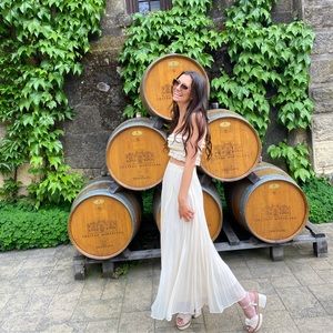 Zara cropped top and skirt